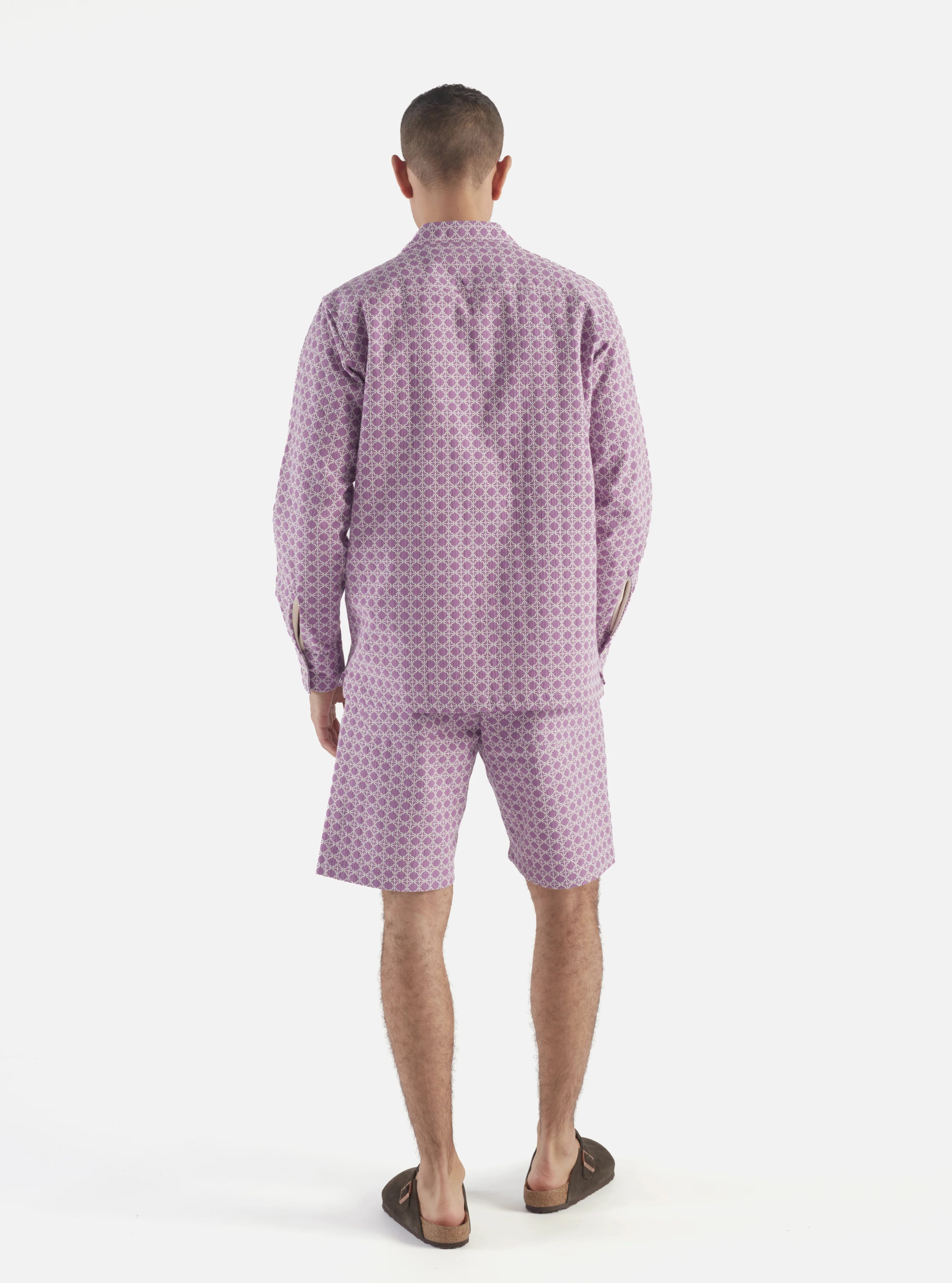 Lumber Shorts - Lilac Tile Cotton