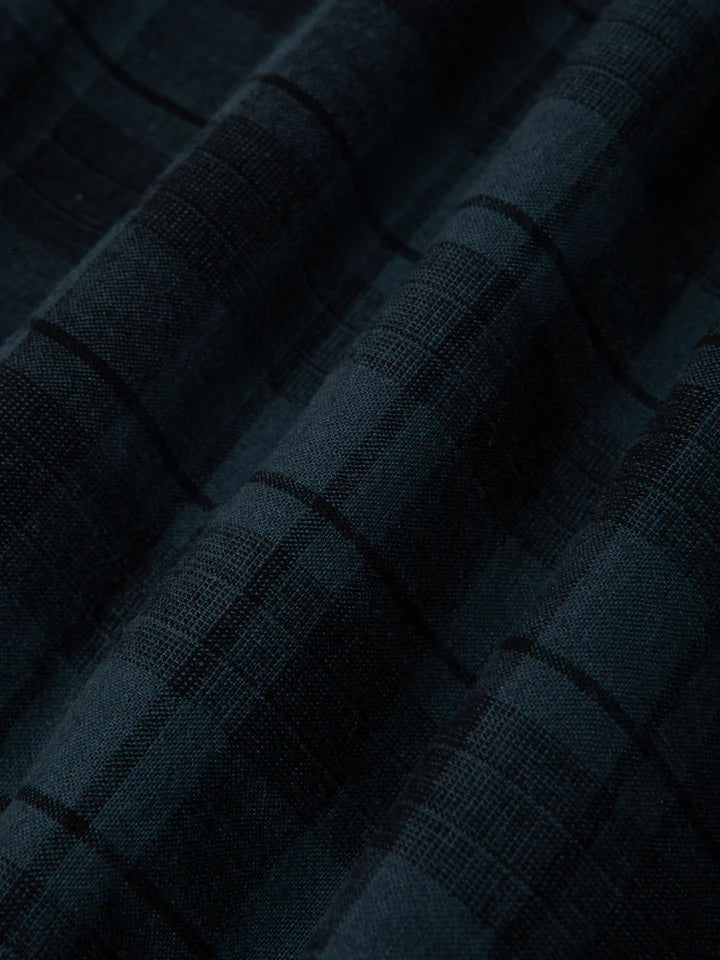 Kinnaird Shirt - Petrol Blue Check