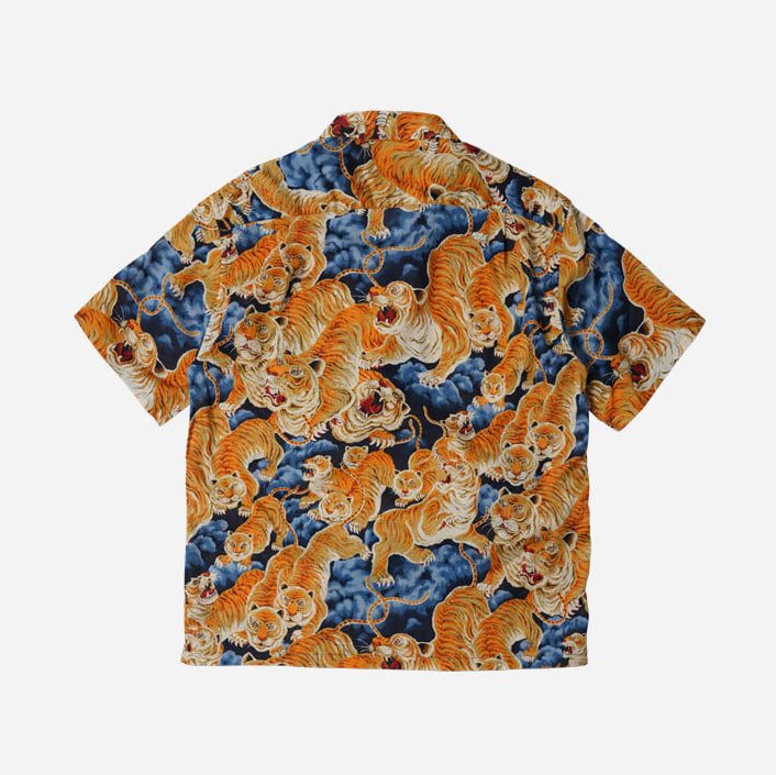 Tiger Hawaiian Shirt - Navy