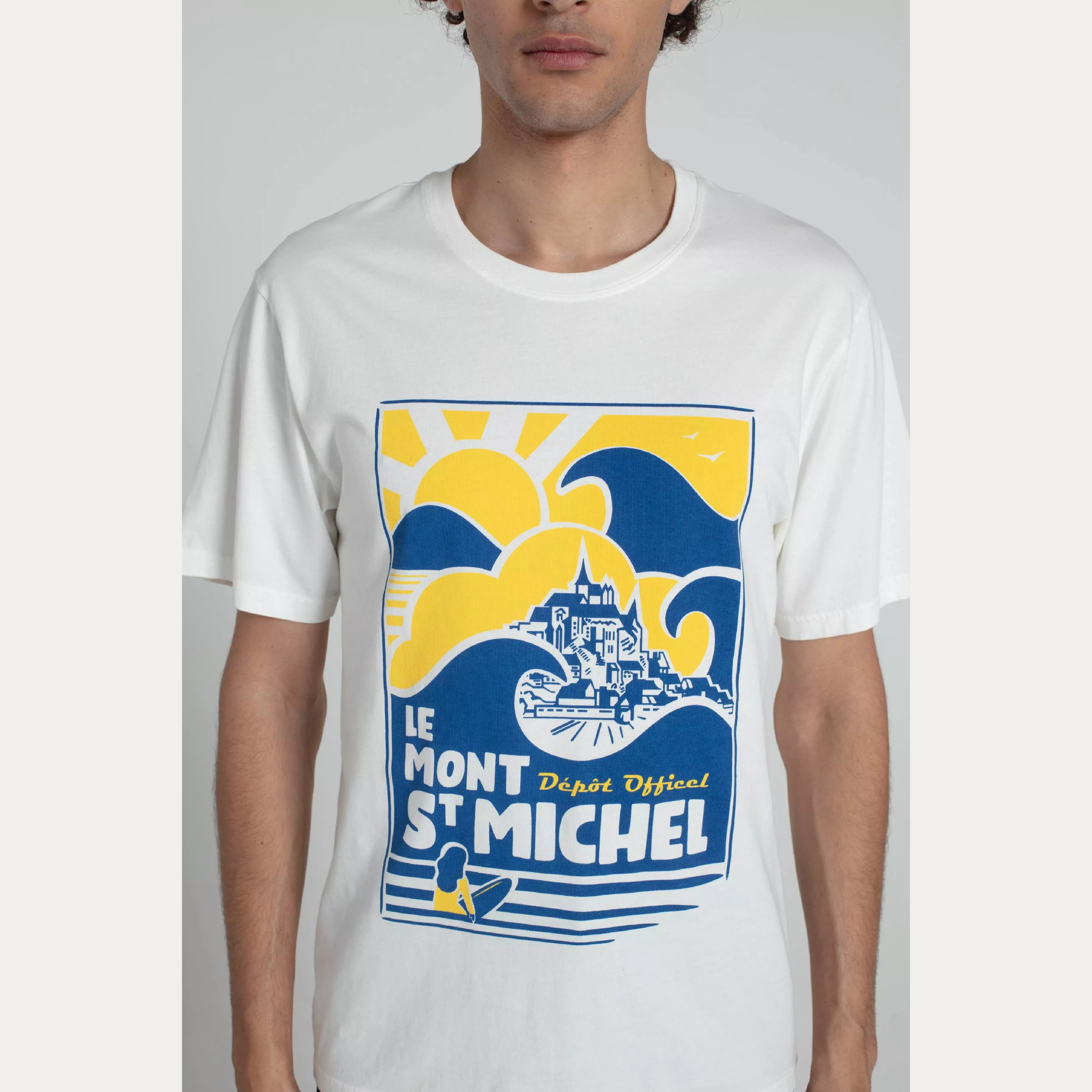 Timel Surf Print T-Shirt - White