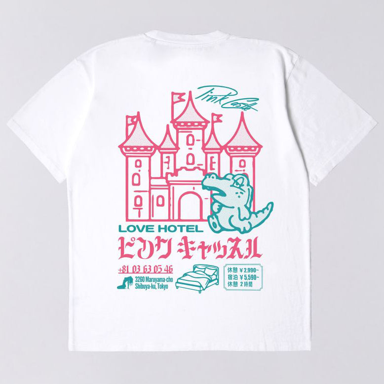Pink Castle T-Shirt - White