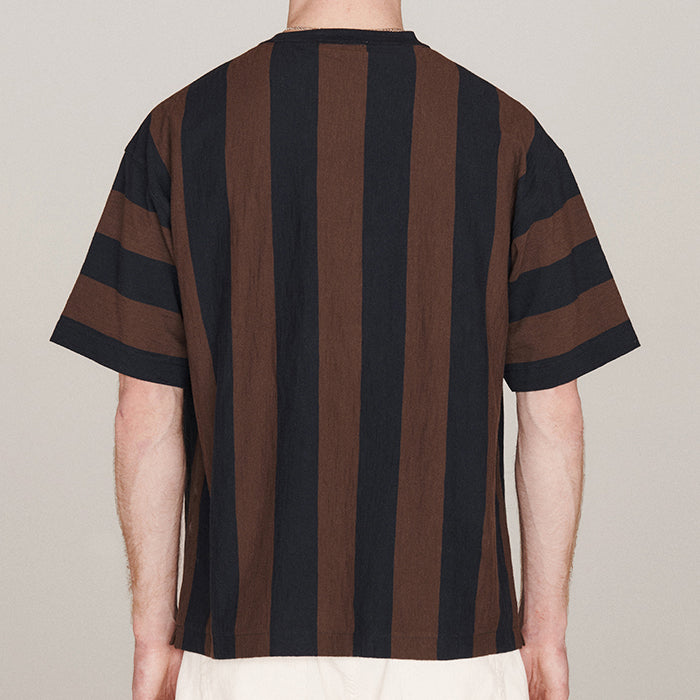 Hacienda T-Shirt - Navy/Brown