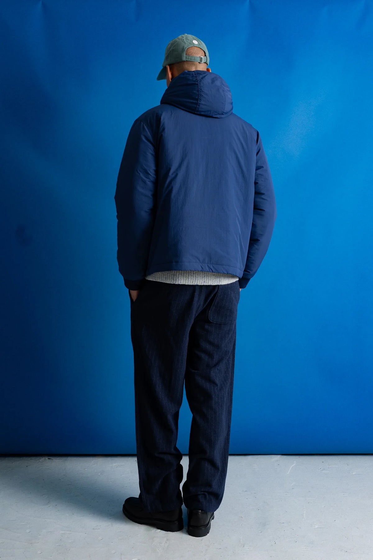 Wadded Hoodie - Soft Navy Nylon