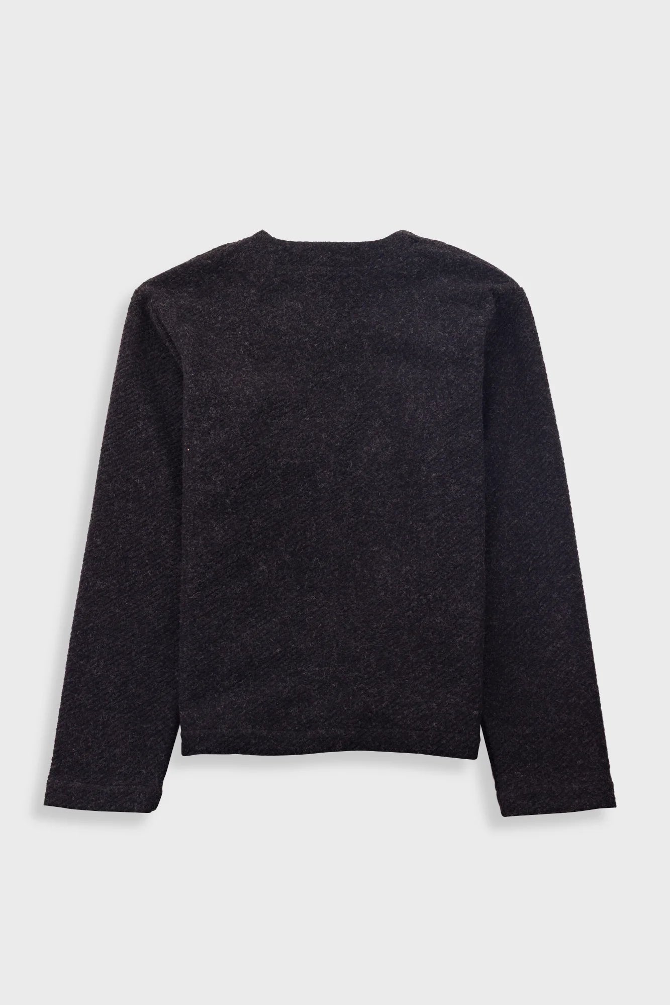 Pocket Cardigan - Charcoal Wool Twill