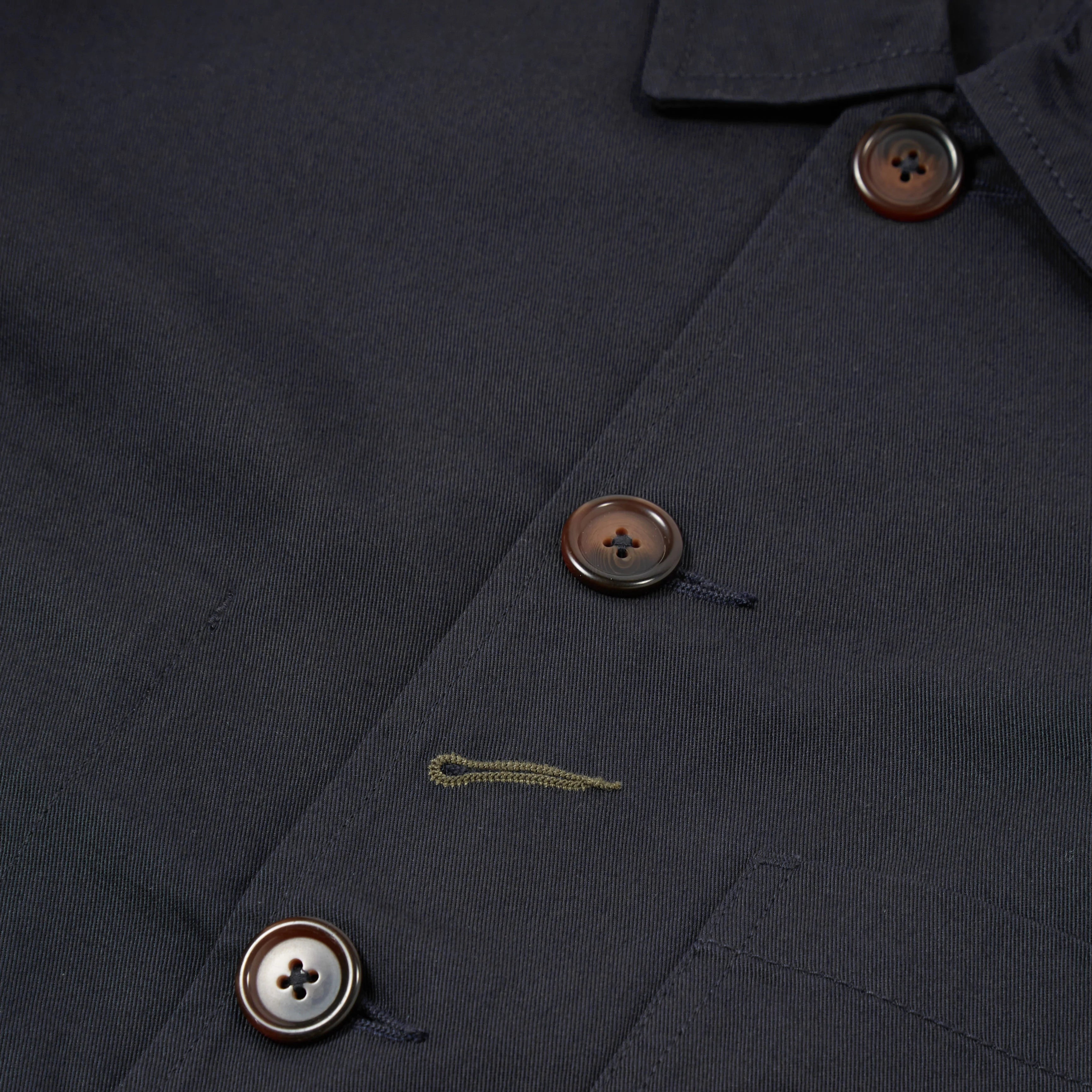 Buy online Universal Works Bakers Jacket Black Twill Frontiers Man