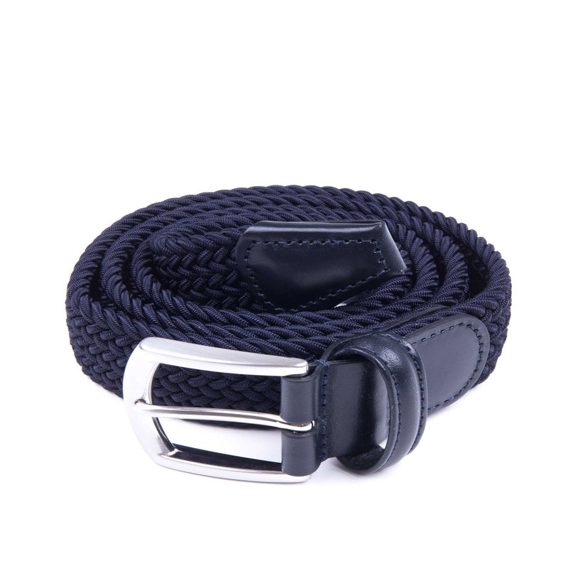 Belt - Navy Woven Elasticated
