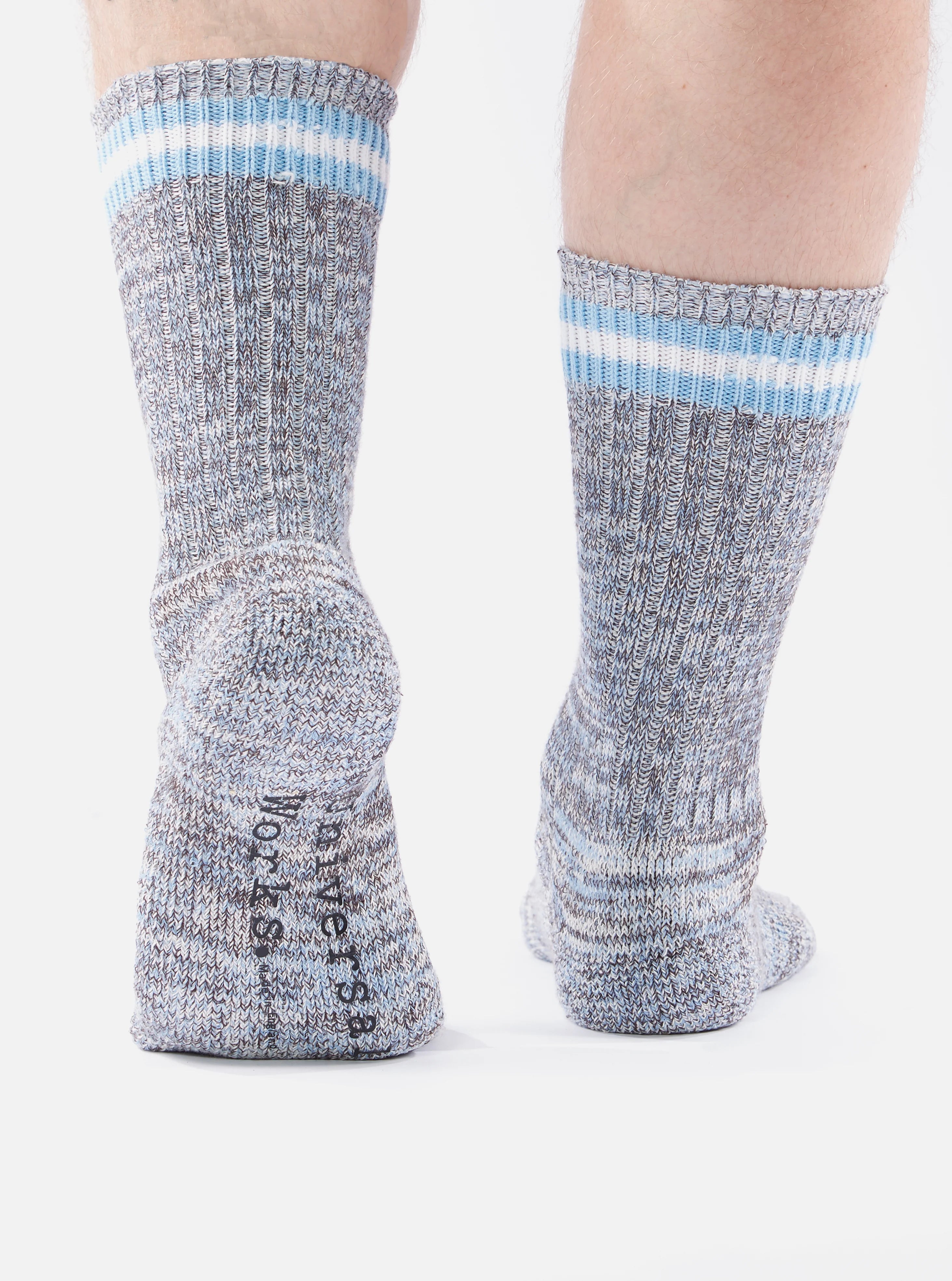 Everyday Stripe Sock - Cornish Blue