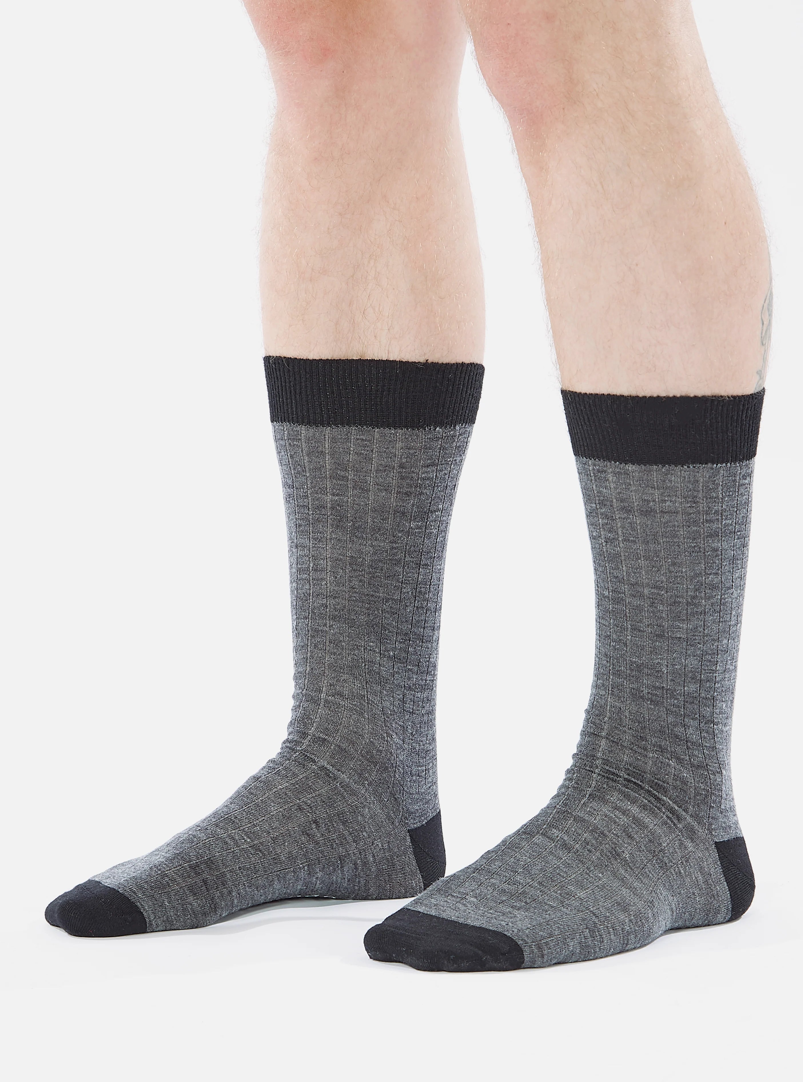 Merino Classic Sock - Grey Marl