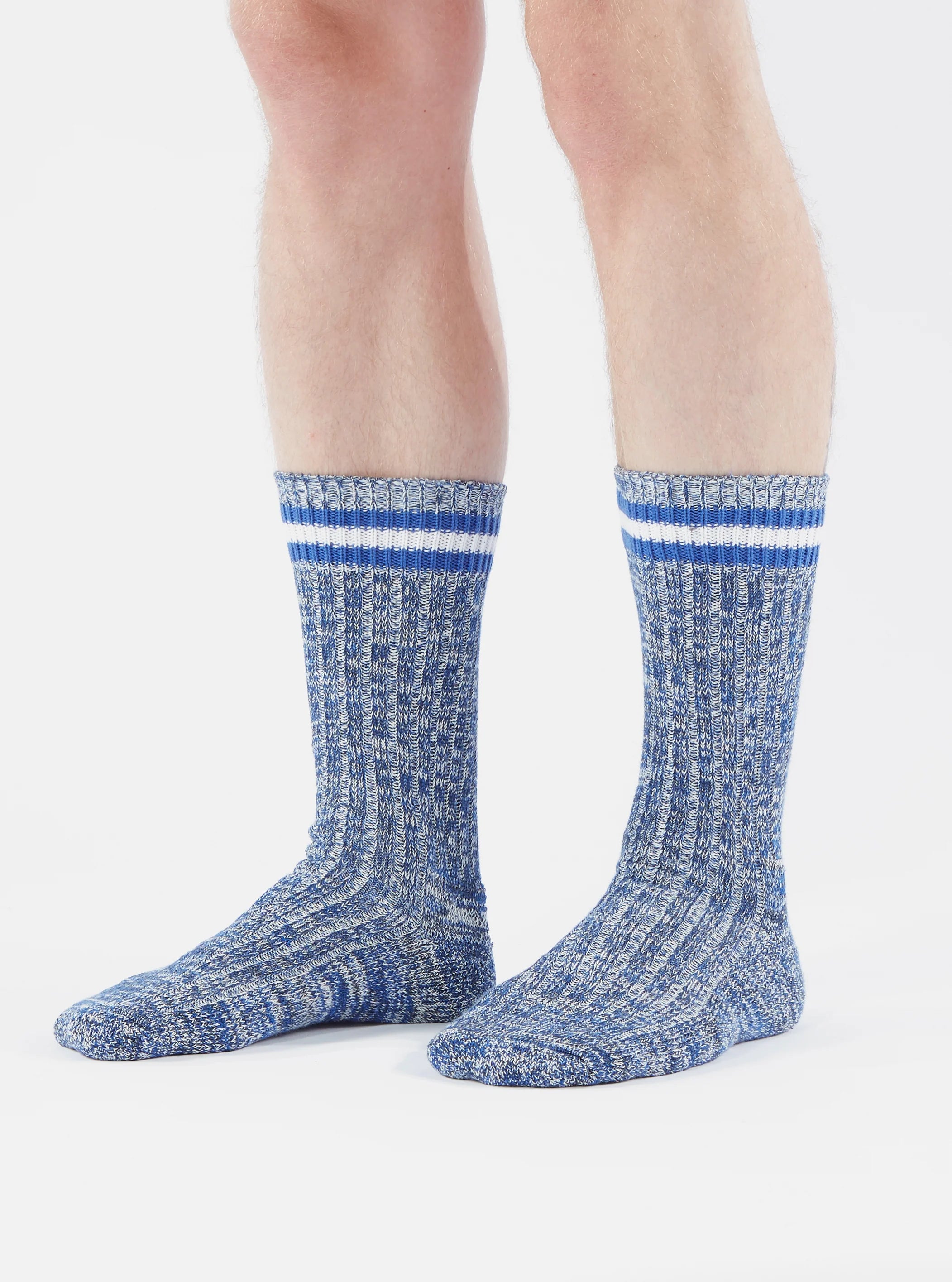 Everyday Stripe Sock - Navy Cotton