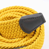 Woven Elasticated Belt - Mustard