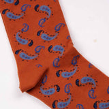 Paisley Socks - Rust