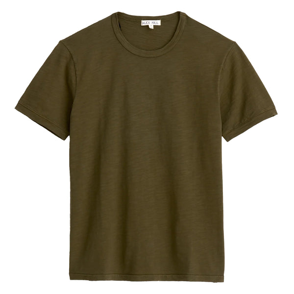 Slub Cotton T-Shirt - Faded Deep Olive