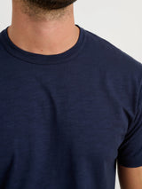 Slub Cotton T-Shirt - Navy
