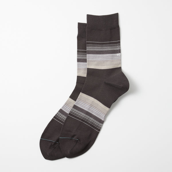 Horizon Stripe Socks - Charcoal