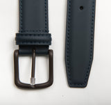 Rubberised Leather Belt - Navy