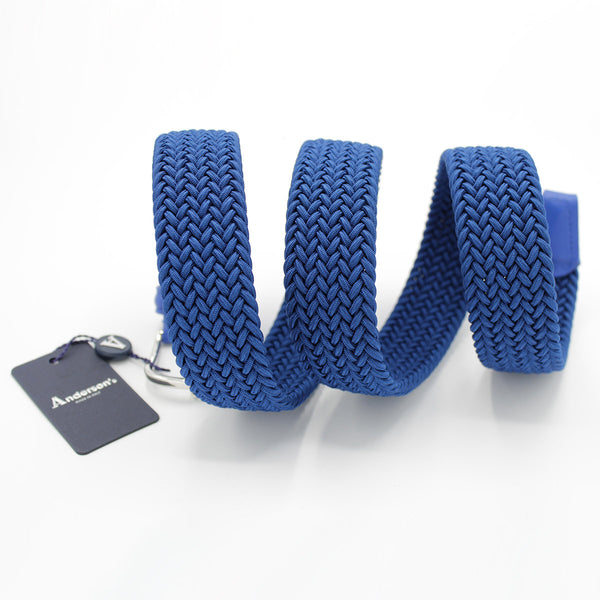 Woven Elasticated Belt - Royal Blue