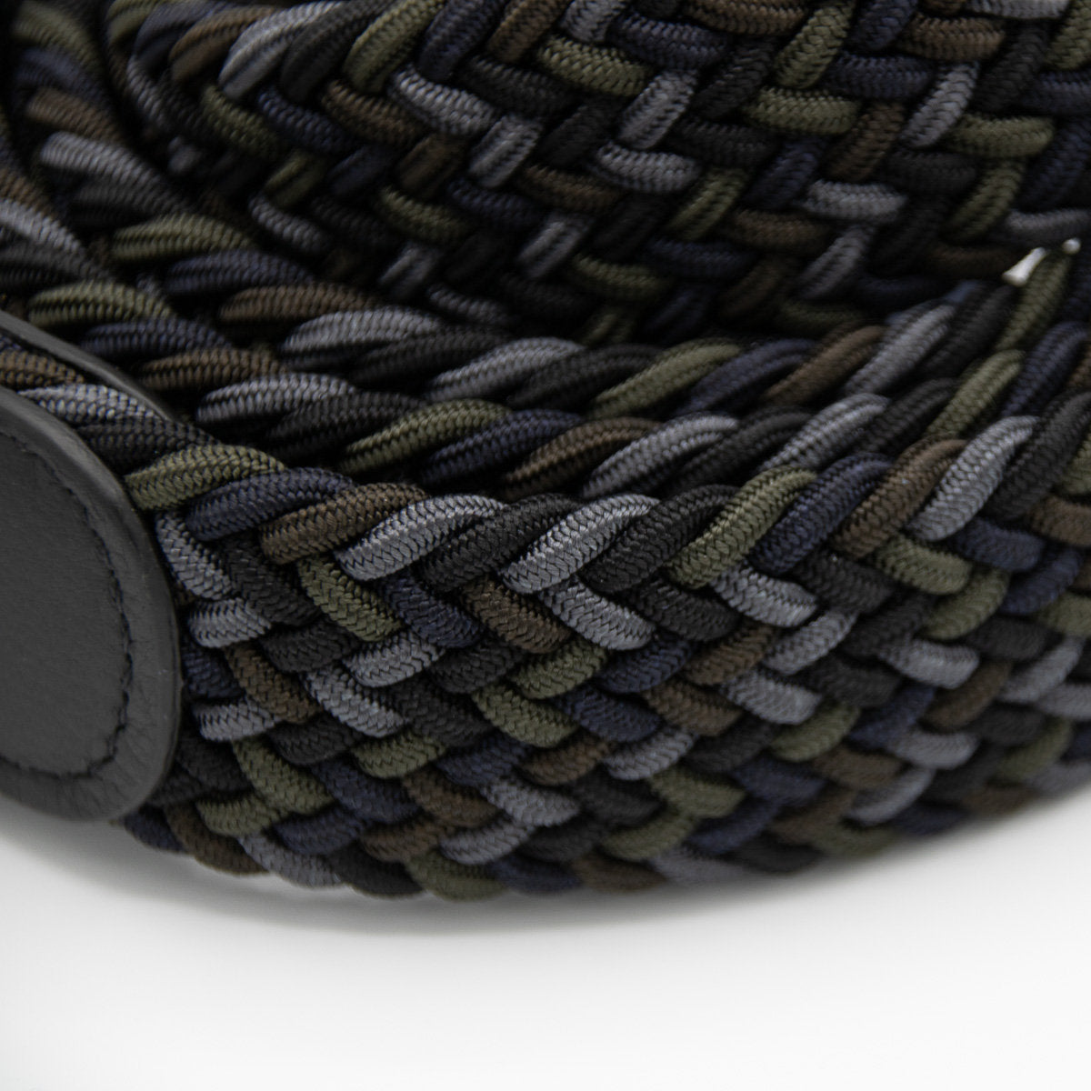 Belt - Grey/Navy/Olive Woven Elasticated