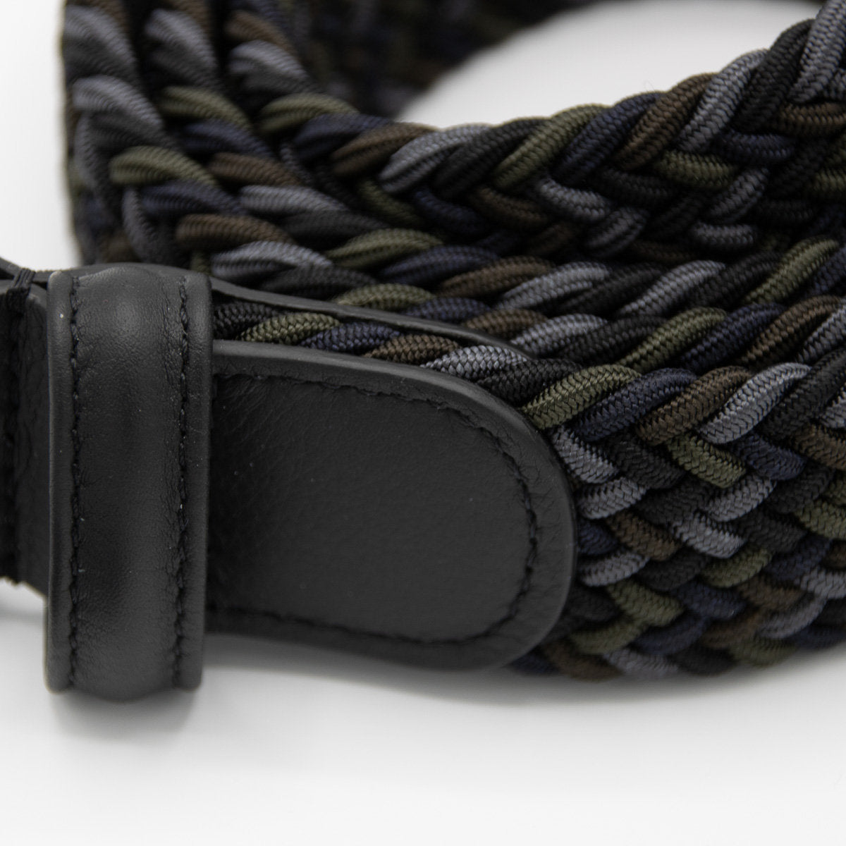 Belt - Grey/Navy/Olive Woven Elasticated