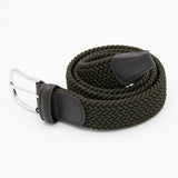 Woven Elasticated Belt - Olive