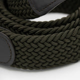 Woven Elasticated Belt - Olive