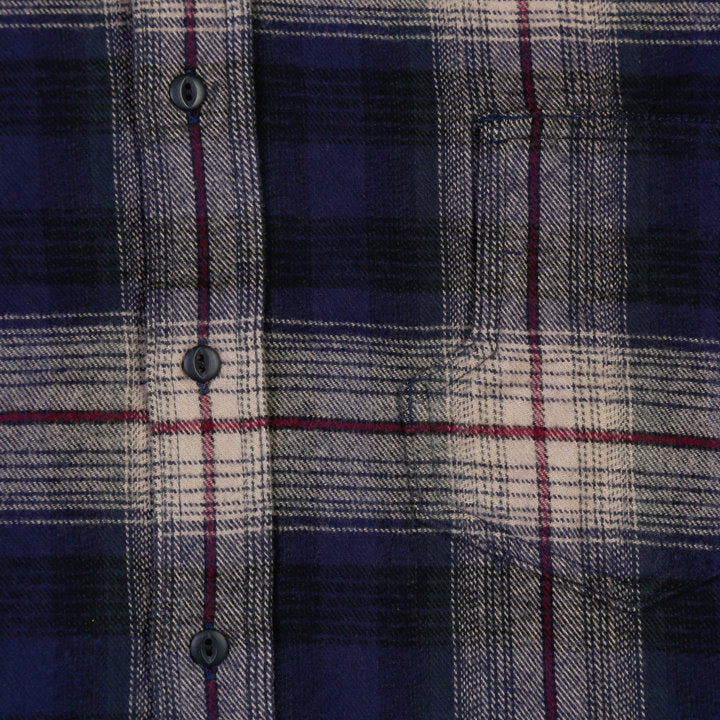 1937 Roamer Shirt - Blue Beige Check Flannel