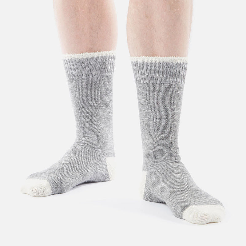 Alpaca Wool Sock - Grey Marl
