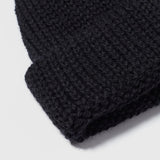 Wool Short Watch Cap - Black